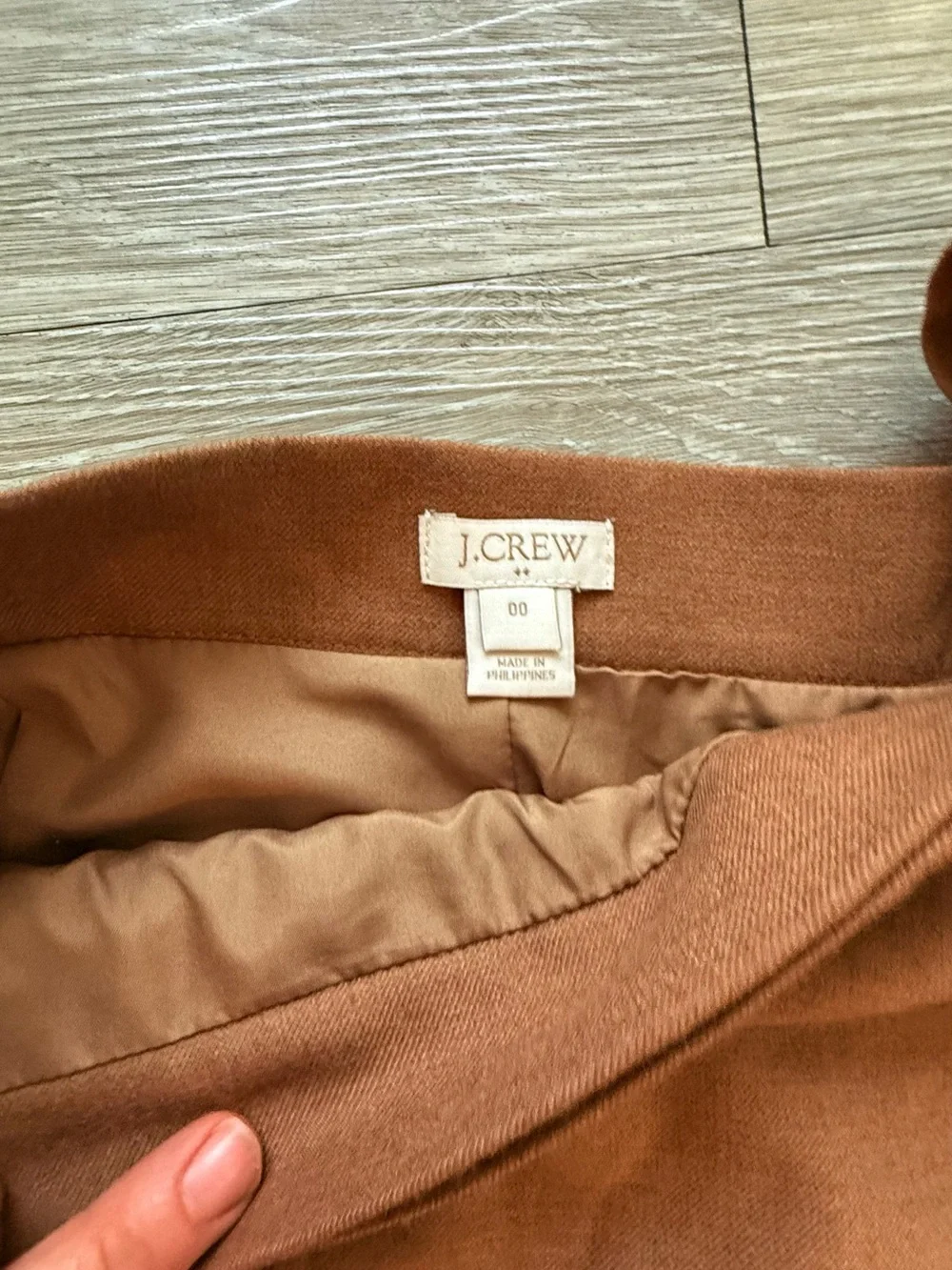 J.Crew Brown Wrap Mini Skirt Tie Waist A-Line Polished Preppy Chic❤️